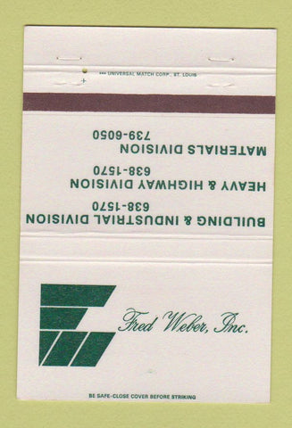 Matchbook Cover - Fred Weber Building Industrial St Louis MO 40 Strike