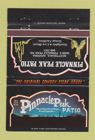 Matchbook Cover - Pinnacle Peake Patio Scottsdale AZ 40 Strike