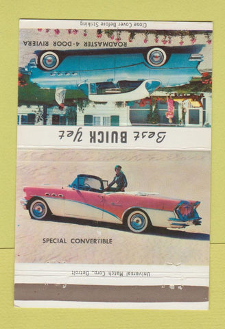 Matchbook Cover - Buick Roadmaster Budde Buick Forrest City AR 40 Strike