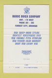 Matchbook Cover - Buick Roadmaster Budde Buick Forrest City AR 40 Strike
