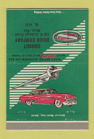 Matchbook Cover - Summitt Buick Akron OH 40 Strike