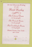 Matchbook Cover - The Hartley Hotel Mount Vernon NY WEAR 40 Stick