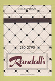 Matchbook Cover - Randall's 40 Strike