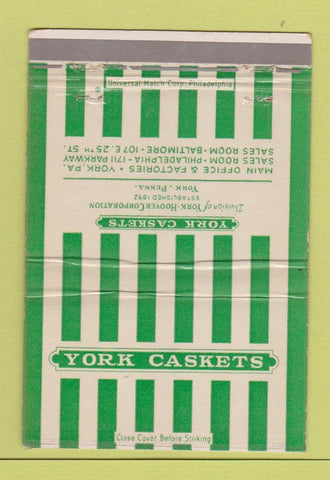 Matchbook Cover - York Caspeks York PA 40 Strike