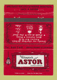 Matchbook Cover - Restaurant Astor Montreal QC 40 Strike