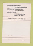 Matchbook Cover - Restaurant Tracy QC 40 Strike
