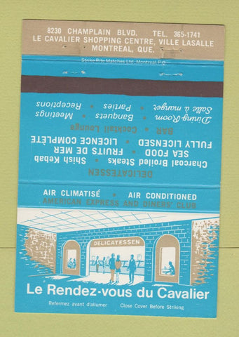 Matchbook Cover - Le Rendez Vous Du Cavalier Montreal QC 40 Strike