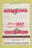 Matchbook Cover - Road Builders Equipment Harvester Memphis TN 40 Strike