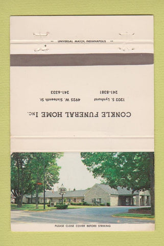 Matchbook Cover - Conkle Funeral Home WEAR 40 Strike