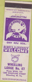 Matchbook Cover - Matchbook Cover Moose Lodge Wheeling WV