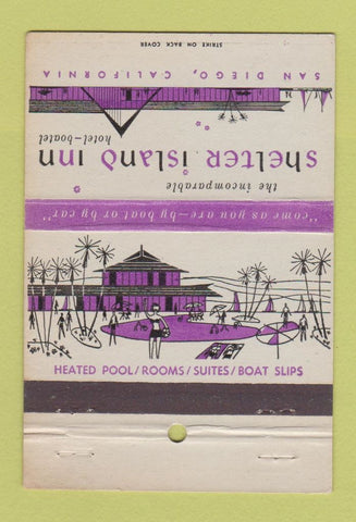 Matchbook Cover - Shelter Island Inn San Diego CA 40 Strike