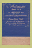 Matchbook Cover - Ambassador East Chicago IL Pump Room 40 Strike