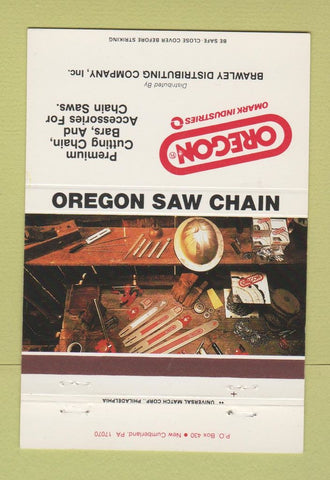 Matchbook Cover - Oregon Chainsaw New Cumberland PA 40 Strike