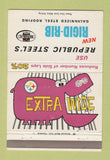 Matchbook Cover - Republic Steel 40 Strike