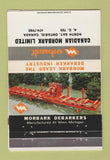 Matchbook Cover - Canadian Morbark North BAY ON tree bark removal  40 Strike