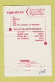 Matchbook Cover - Nickoson Sinktop kitchens Cincinnati OH 40 Strike