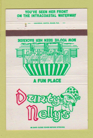 Matchbook Cover - Durty Nelly's Restaurant Fort Lauderdale FL 40 Strike