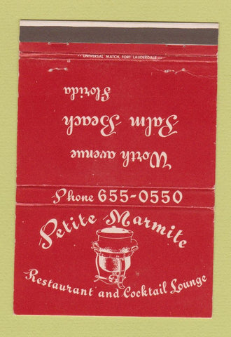 Matchbook Cover - Petite Marmite Restaurant Palm Beach FL 40 Strike