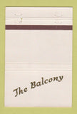 Matchbook Cover - The Balcony Ridglea Fort Worth TX restaurant 40 Strike