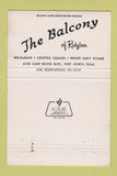 Matchbook Cover - The Balcony Ridglea Fort Worth TX restaurant 40 Strike