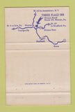Matchbook Cover - Three Flags Inn Warren PA 40 Strike