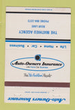 Matchbook Cover - Mathieu Insurance Agency Bear Lake 40 Strike