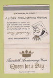 Matchbook Cover - Queen for a Day TV Show ABC WEAR 40 Strike