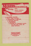Matchbook Cover - Modern Service Trucking Cleveland OH SAMPLE 40 Strike