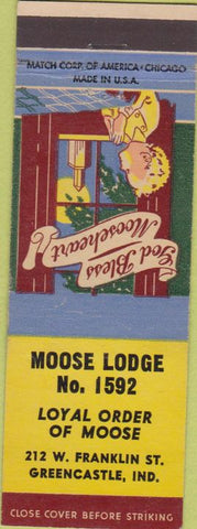 Matchbook Cover - Matchbook Cover Moose Lodge Greencastle IN