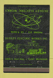 Matchbook Cover - Dudley Electric Works Flint MI 40 Strike
