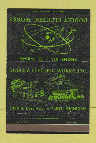 Matchbook Cover - Dudley Electric Works Flint MI 40 Strike