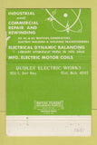 Matchbook Cover - Dudley Electric Works Flint MI 40 Strike