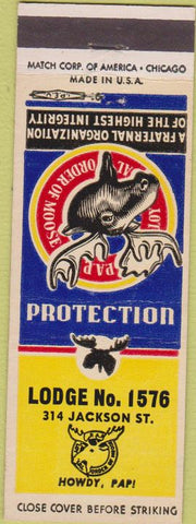 Matchbook Cover - Matchbook Cover Moose Lodge Wausau WI