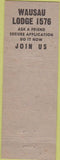 Matchbook Cover - Matchbook Cover Moose Lodge Wausau WI