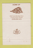Matchbook Cover - Monty Trainer's Coconut Grove FL 40 Strike