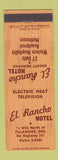 Matchbook Cover - El Rancho Motel Tillamook OR