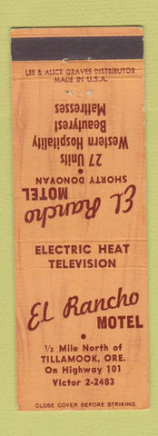Matchbook Cover - El Rancho Motel Tillamook OR