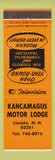 Matchbook Cover - Kancamagus Motor Lodge Lincoln NH