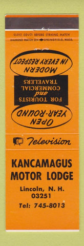 Matchbook Cover - Kancamagus Motor Lodge Lincoln NH