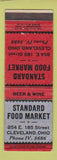 Matchbook Cover - Standard Food Market Grocery Cleveland OH