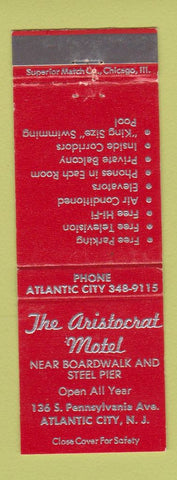 Matchbook Cover - Aristocrat Motel Atlantic City NJ WEAR
