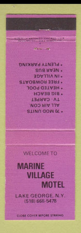 Matchbook Cover - Marine Village Motel Lake George NY