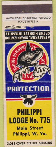Matchbook Cover - Matchbook Cover Moose Lodge Philippi WV