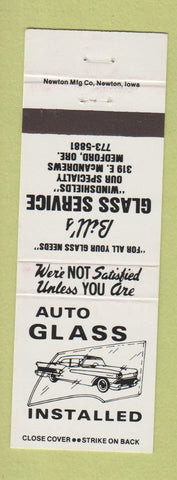 Matchbook Cover - Bill's Auto Glass Medford OR