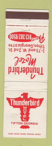 Matchbook Cover - Thunderbird Motel Tifton GA WORN