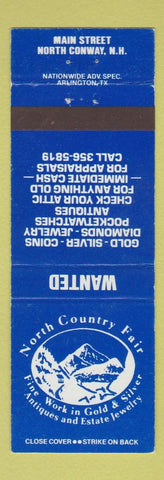 Matchbook Cover - North Country Fair Gold Diamonds Jewelry North Conway NH