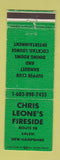 Matchbook Cover - Chris Leone's Fireside Restaurant Salem NH