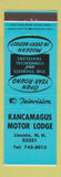 Matchbook Cover - Kancamagus Motor Lodge Lincoln NH
