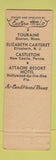 Matchbook Cover - Elizabeth Carteret Hotel Elizabeth NJ
