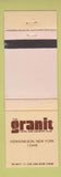 Matchbook Cover - Granit Hotel Country Club Kerhonkson NY WEAR